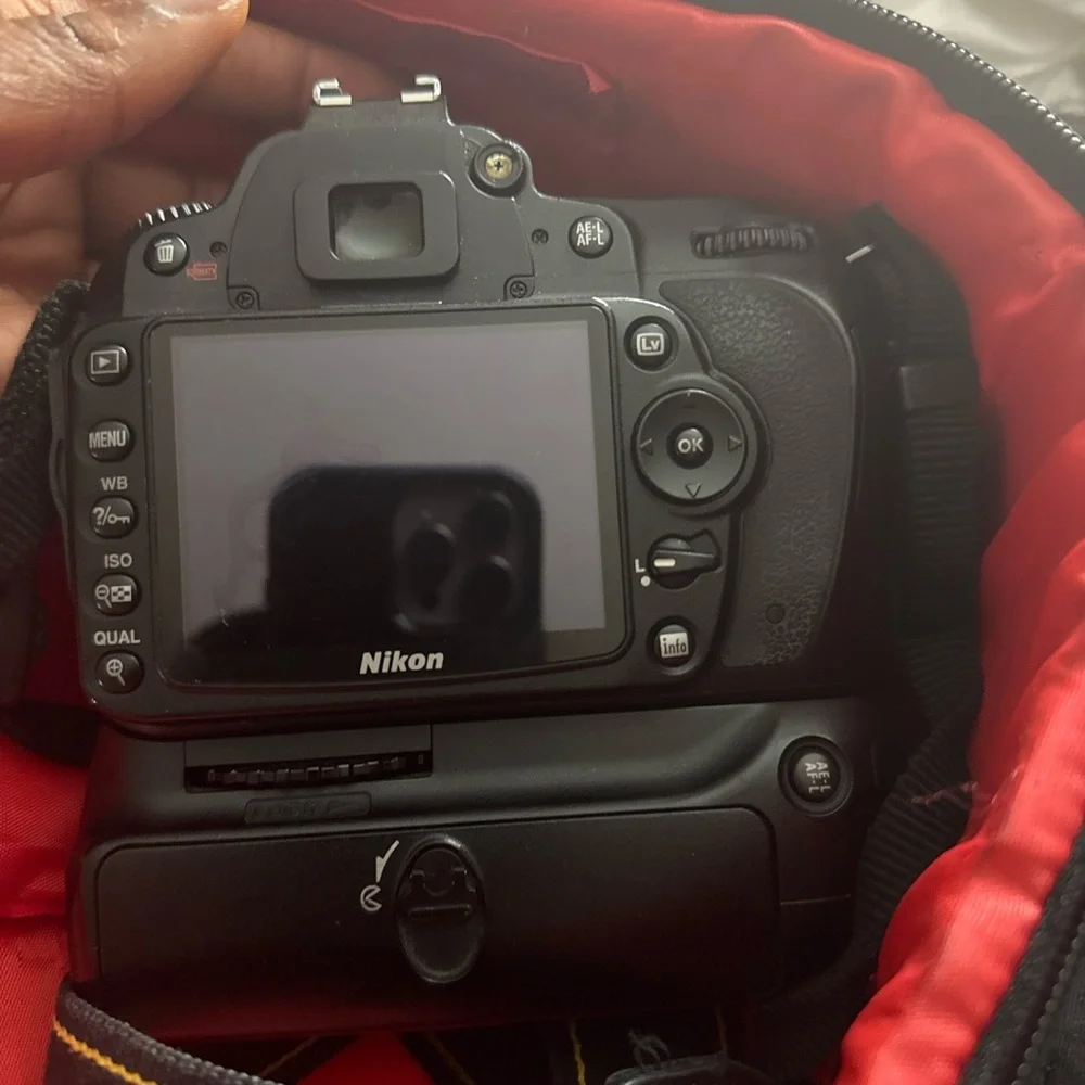 Nikon Black Digital Camera with Battery Grip